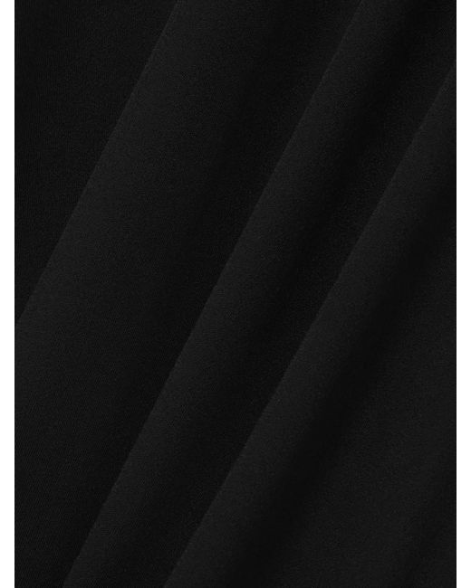 Jil Sander Black Crepe Turtleneck Top