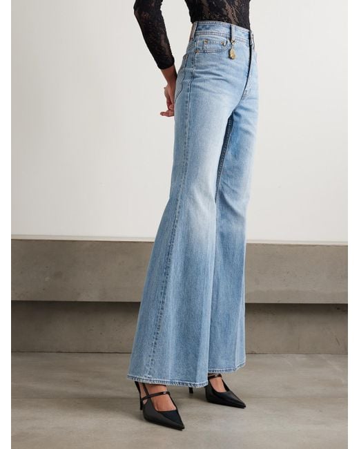 Zimmermann Blue High-Rise Flared Jeans