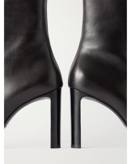 Saint Laurent Black Venetia 95 Leather Ankle Boots