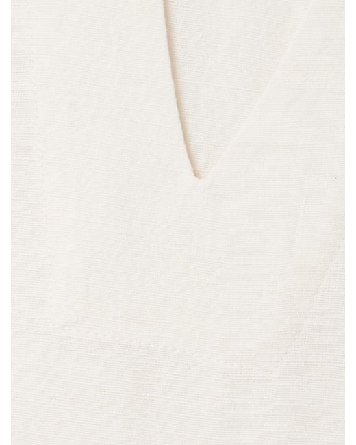 Lisa Marie Fernandez White Shantung Maxi Dress