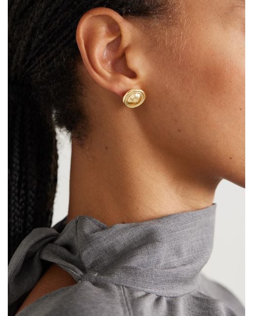 LIE STUDIO Natural The Eloise-Plated Earrings