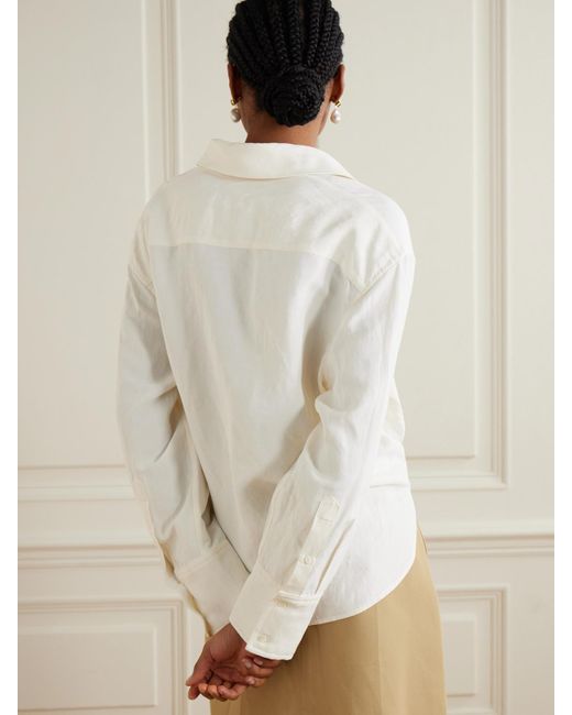J.W. Anderson Natural Hemd Aus Voile Mit Falten Und Verzierung