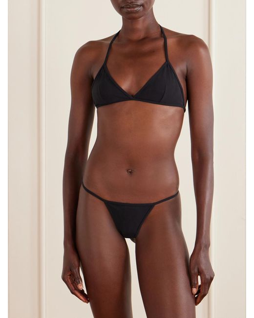 Gucci Black Interlocking G-Detailed Bikini