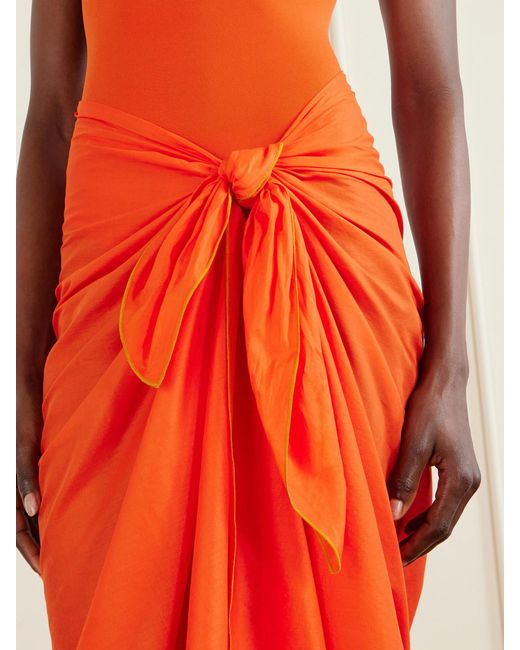 Eres Orange Cabine Cotton-Voile Pareo