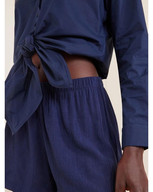 Away That Day Blue Maldives Gauze Shorts