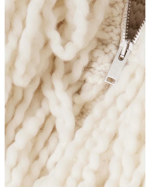 Stella McCartney Natural Fringed Wool-Blend Jacket