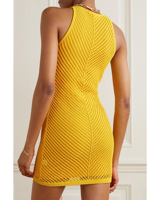 Mini-Robe En Coton Crocheté Senna A.L.C. en coloris Yellow