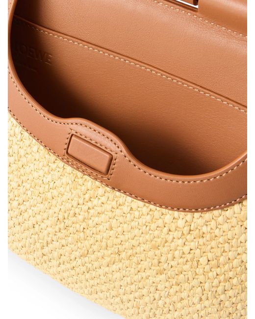Loewe Brown Paula's Ibiza Pescador Medium Embellished Leather-Trimmed Raffia Shoulder Bag