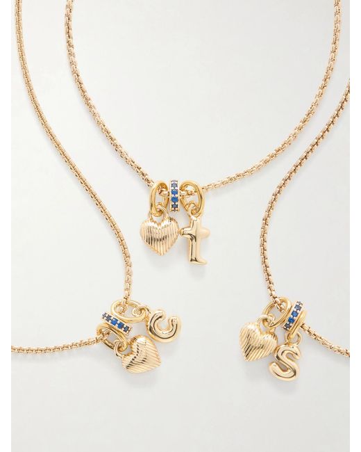 Roxanne Assoulin Natural The Itsy Bitsy Initial-Tone Sapphire Necklace