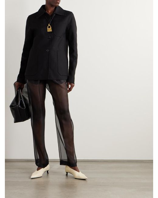 Jil Sander Black Cotton-Blend Jacket