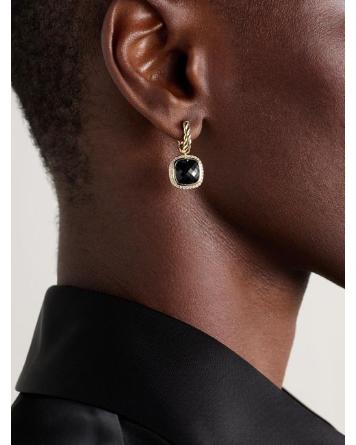 David Yurman Natural Albion 18-Karat, Onyx And Diamond Earrings