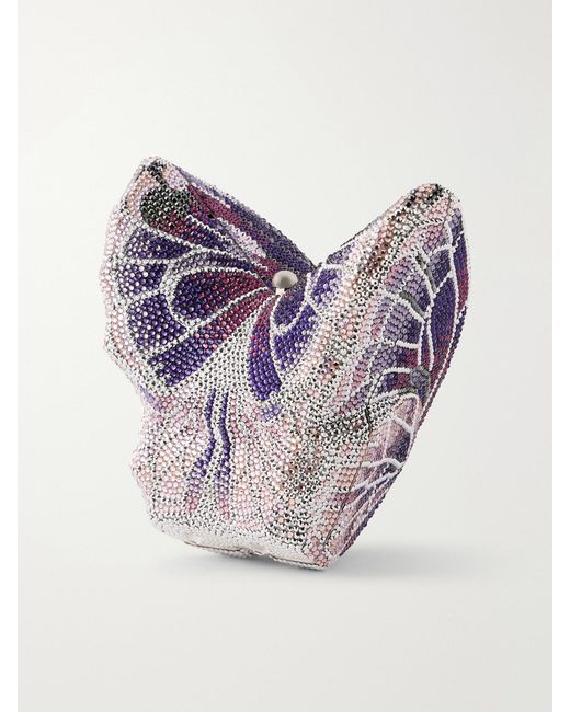 Judith Leiber Blue Butterfly Crystal-Embellished-Tone Clutch
