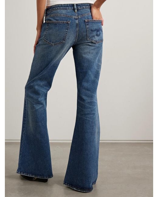 R13 Blue Overflow Boy Tief Sitzende Schlagjeans