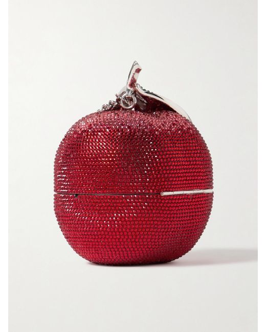 Judith Leiber Red Apple Sweetie Crystal-Embellished-Tone Clutch