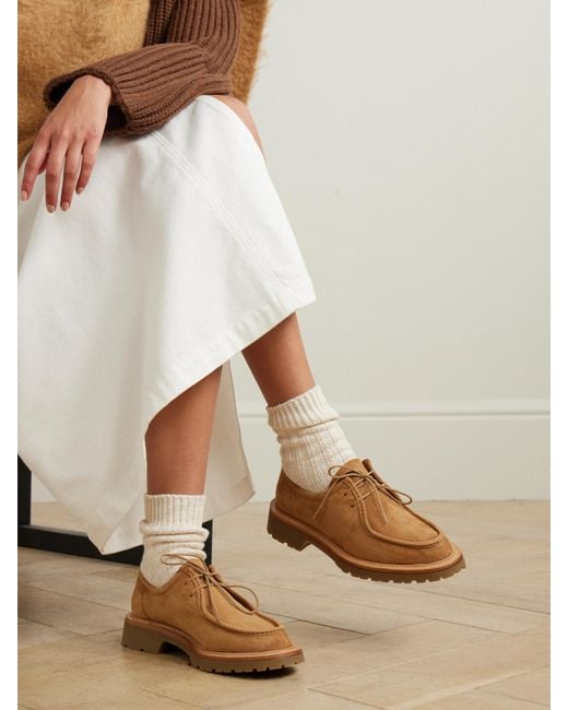 LEGRES White Suede Brogues
