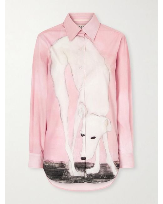 S.S.Daley Pink Lurcher Printed Cotton-Poplin Shirt