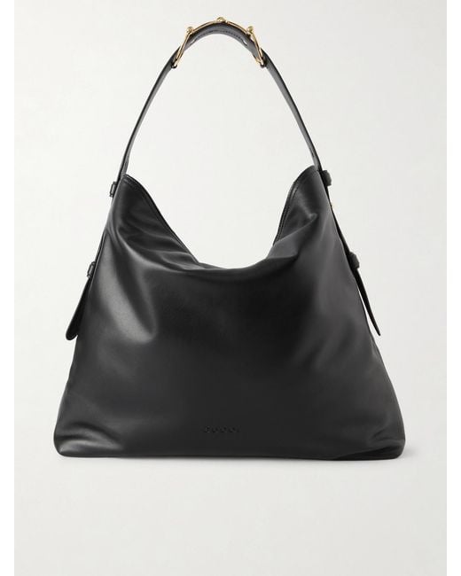 Gucci Black Beatrix Maxi Embellished Leather Tote Bag