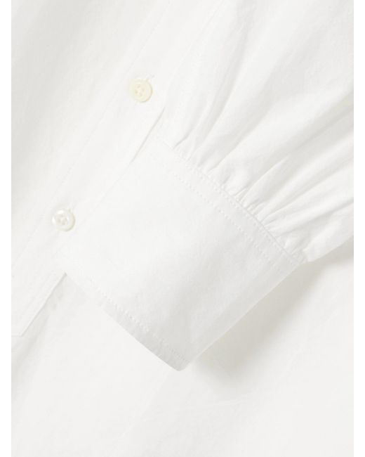 B Sides White Louisa Lace-Trimmed Cotton-Poplin Shirt