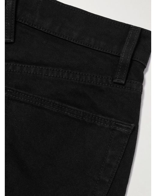 SLVRLAKE Denim Black London High-Rise Straight-Leg Jeans