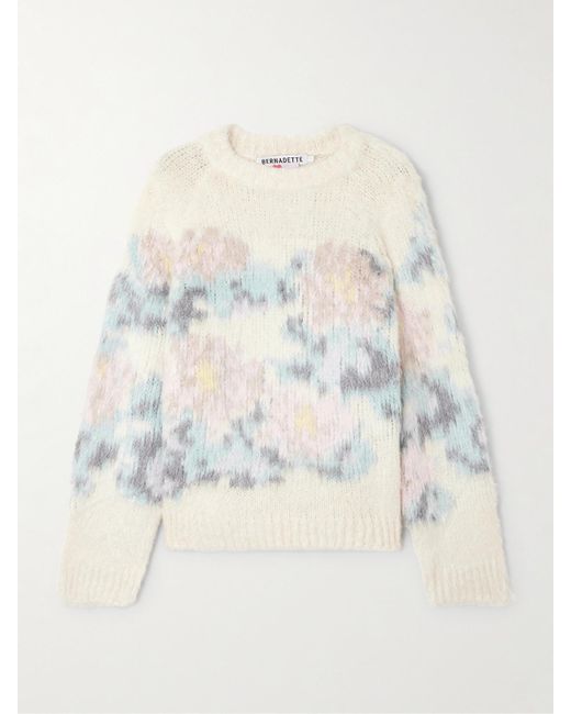 Pull En Soie Brossée Intarsia BERNADETTE en coloris Natural
