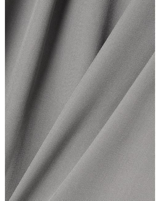 Wardrobe NYC Gray Pleated Grain De Poudre Wool Wide-Leg Pants