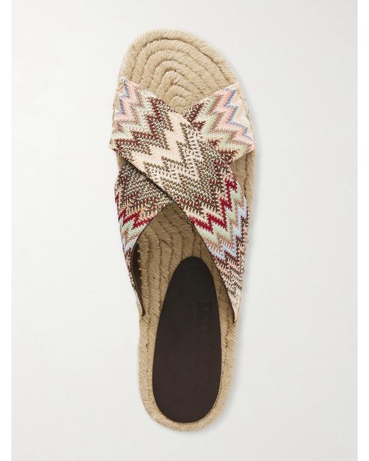 Missoni Natural Harlow Striped Woven Espadrilles