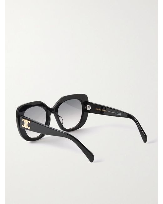 Céline Black Oversized Cat-Eye Acetate Sunglasses