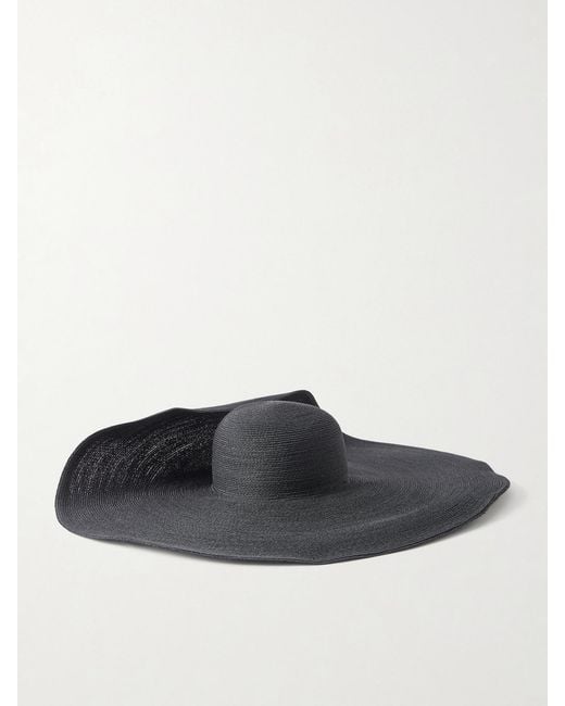 Ralph Lauren Black Hemp-Blend Sunhat