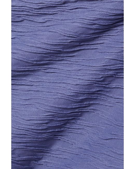 Mara Hoffman Blue Raina Bikini-Oberteil Aus Recyceltem Stretch-Matelassé