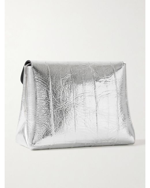 Khaite Gray Bobbi Schultertasche Aus Aalleder