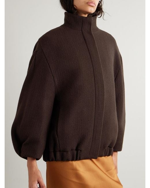 Dries Van Noten Brown Oversized Wool Jacket