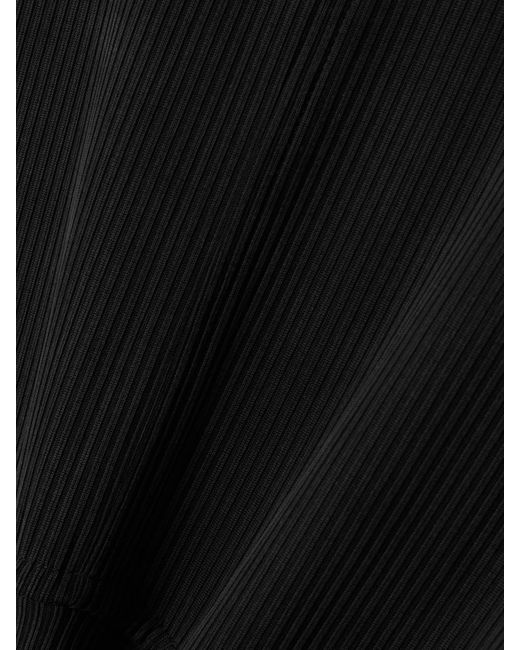 Balmain Black Maxikleid Aus Geripptem Jersey Mit Cut-Out
