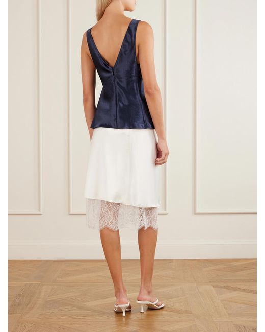 Maria McManus Blue Draped Satin Cami