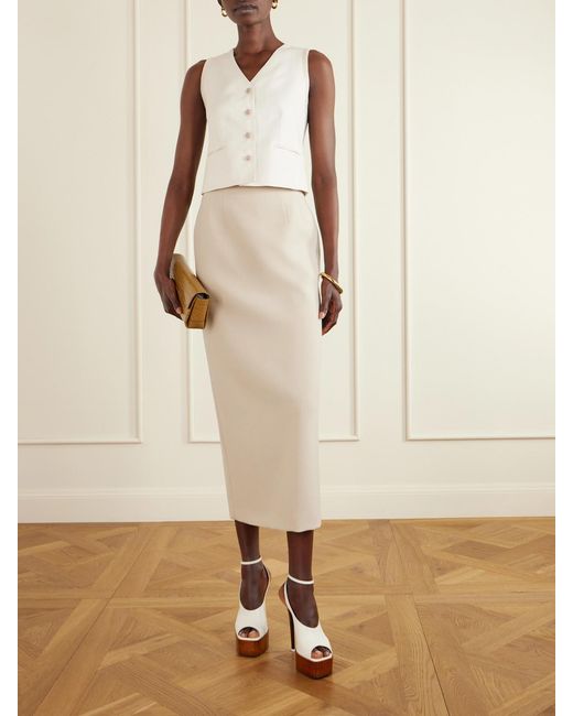 The Attico White Ornella 140 Leather Platform Pumps