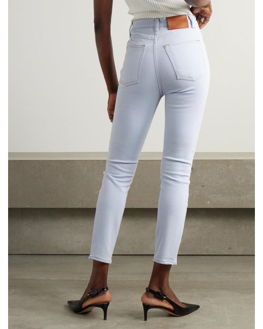 FRAME Blue Carolina Herrera The Taper High-Rise Skinny Jeans