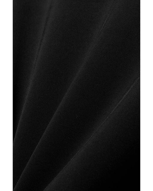 Et Ochs Black Luisa Cutout Crystal-Embellished Glossed-Jersey Gown