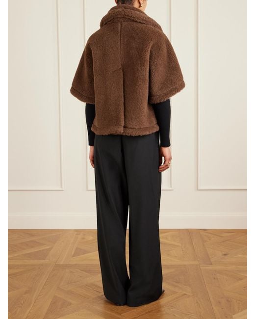 Max Mara Brown Jacke Aus Einer Mischung Aus Alpakawolle, Kaschmir Und Seide
