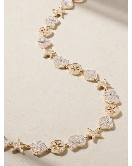 Sydney Evan Natural Sea Life 18-Karat And Diamond Necklace