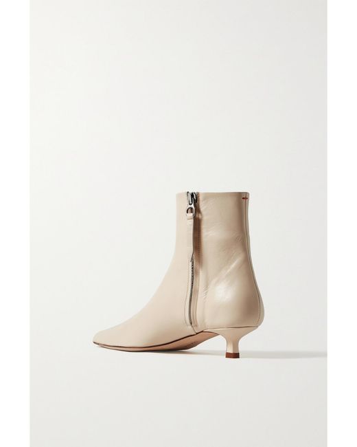 Aeyde Natural Sofie Leather Ankle Boots