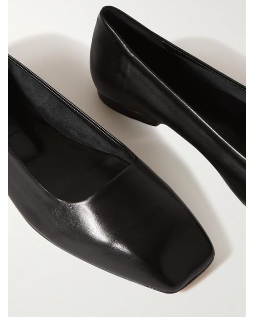 Aeyde White Ida Leather Ballet Flats