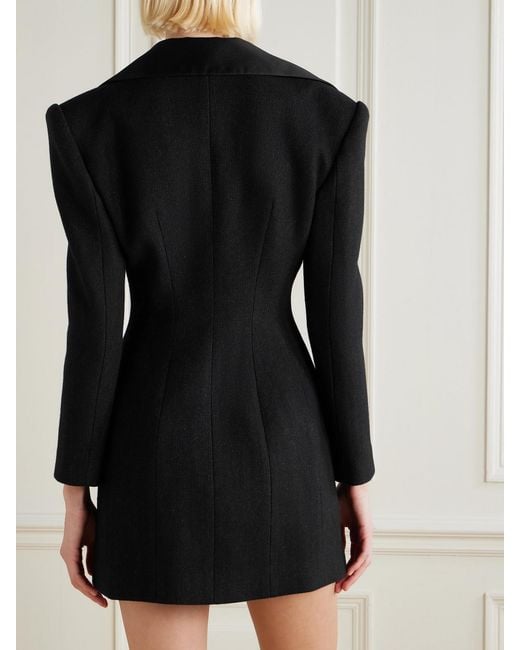 Self-Portrait Black Wool-Blend Mini Dress