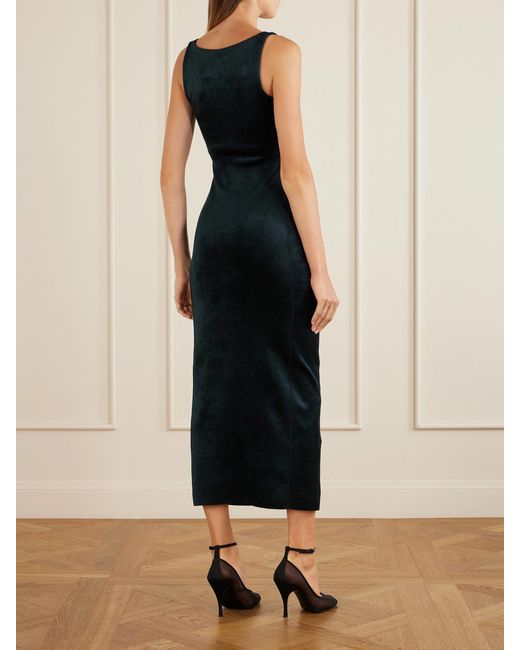 Alaïa Blue Velvet Midi Dress