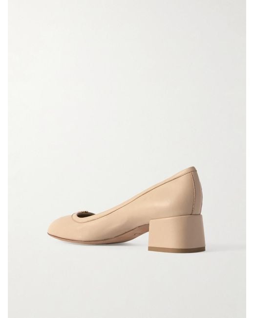 Chloé Natural Marcie Pumps Aus Leder Mit Verzierungen