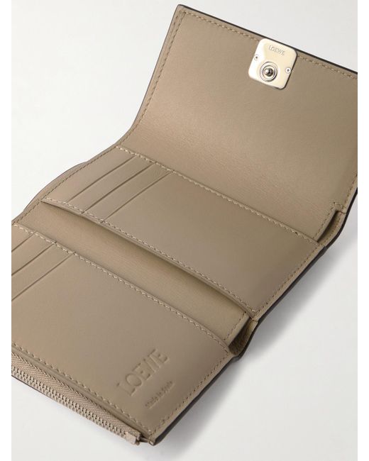Loewe Natural Anagram Textured-Leather Wallet