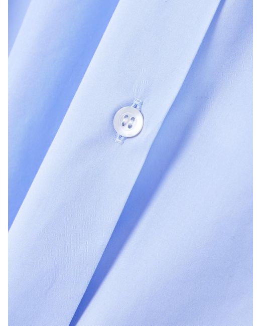 Dries Van Noten Blue Hemd Aus Baumwollpopeline