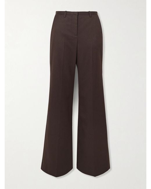 Frankie Shop Brown Lyra Twill Flared Pants