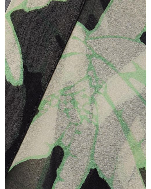 Johanna Ortiz Black The Passing Storm Printed Recycled-Georgette Robe