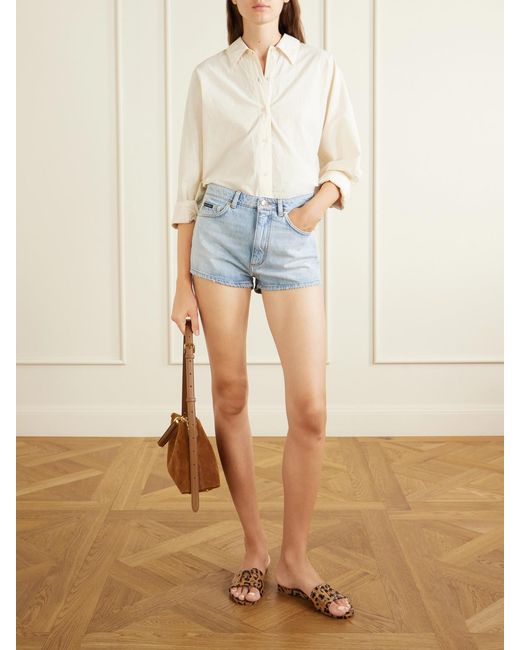 Dolce & Gabbana Blue Cotton Denim Shorts