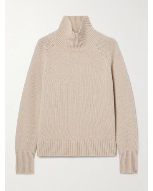 Nili Lotan Natural Lanie Cashmere Turtleneck Sweater