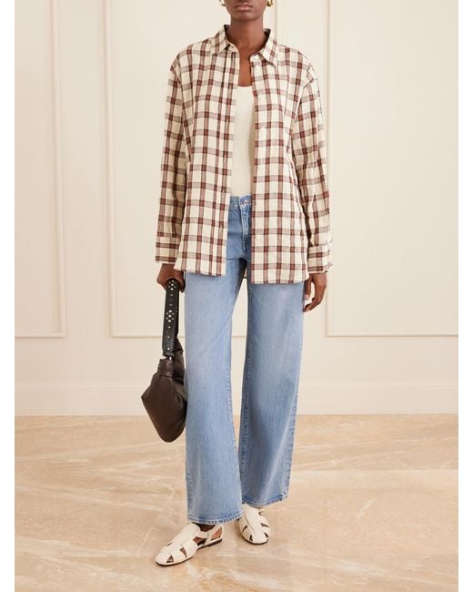 FRAME Blue The Saturday Low-Rise Straight-Leg Jeans
